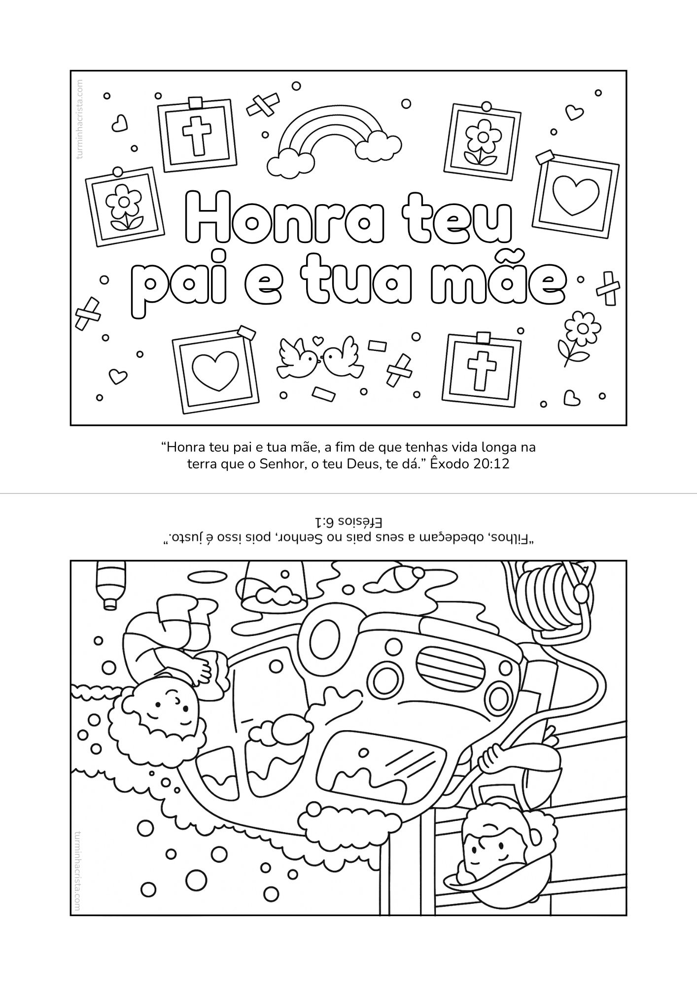 Páginas bíblicas para colorir com versículos, estilo Boobie Goods Cristão.