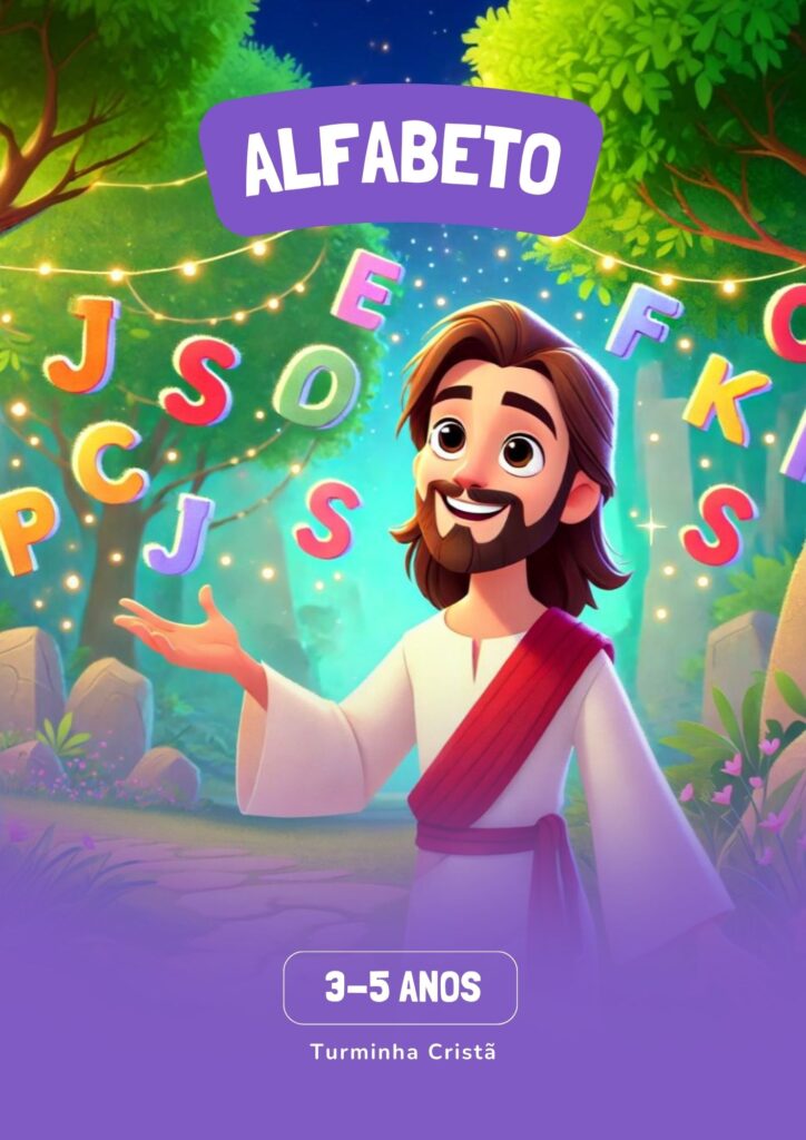 Capa do pack Alfabeto com atividades bíblicas e educativas para crianças da Turminha Cristã