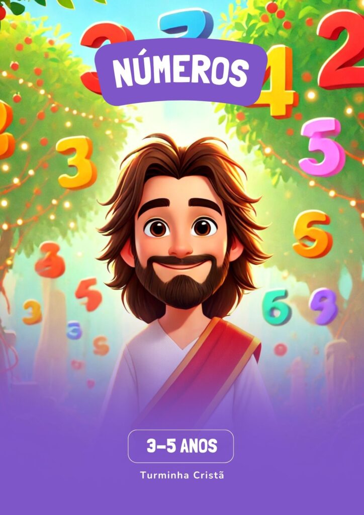 Capa do pack Números com atividades bíblicas e educativas para crianças da Turminha Cristã