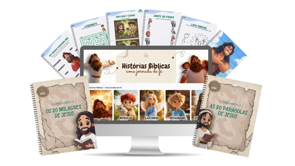 histórias bíblicas infantis ilustradas para ensinar valores cristãos